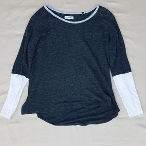 Madewell Linen Frontrunner Raglan Top